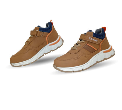 Zapato Casual con agujetas Chabelo 626 Café para niño