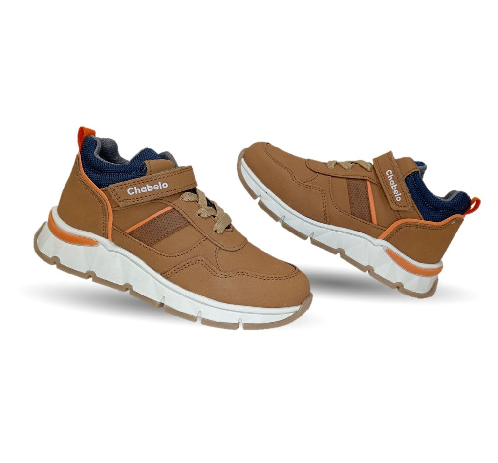 Zapato Casual con agujetas Chabelo 626 Café para niño