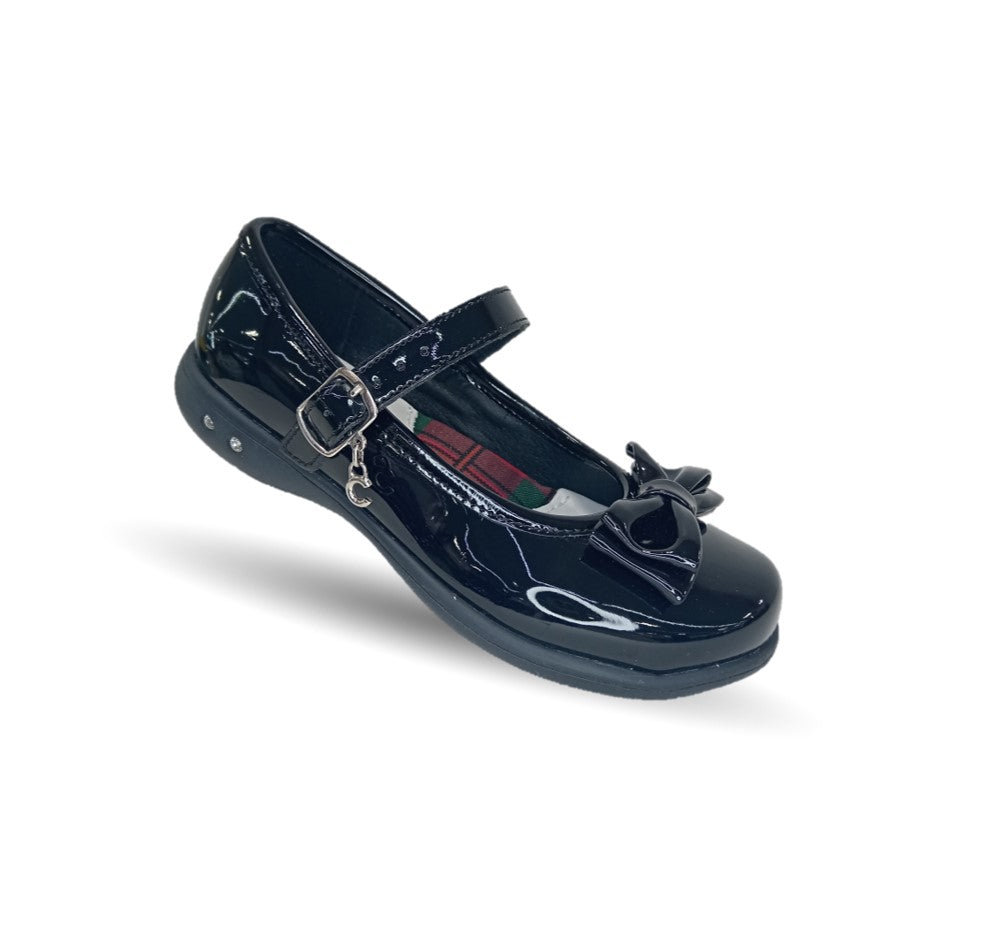 Calzado Escolar y Casual Chabelo 857 Charol Negro para niña