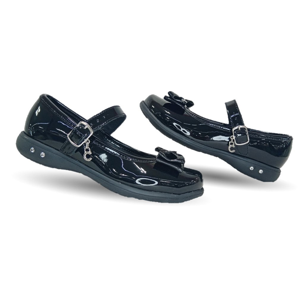 Calzado Escolar y Casual Chabelo 857 Charol Negro para niña