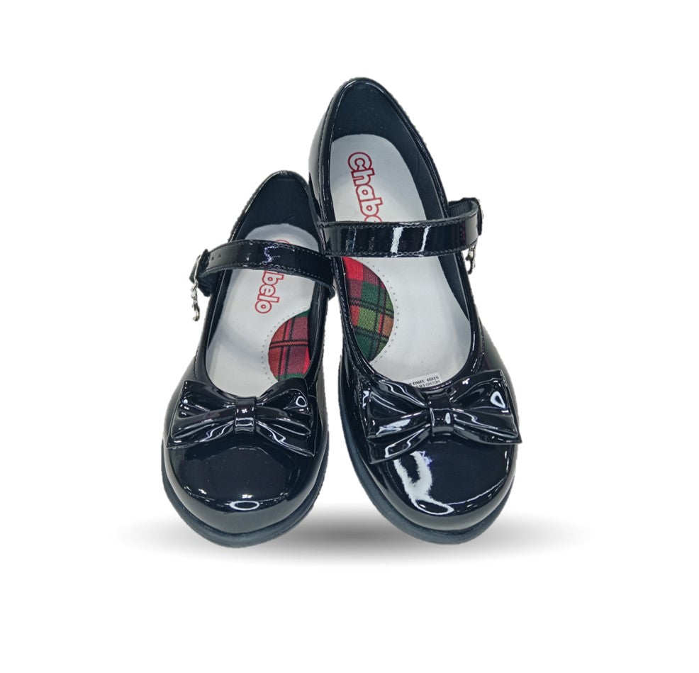 Calzado Escolar y Casual Chabelo 857 Charol Negro para niña