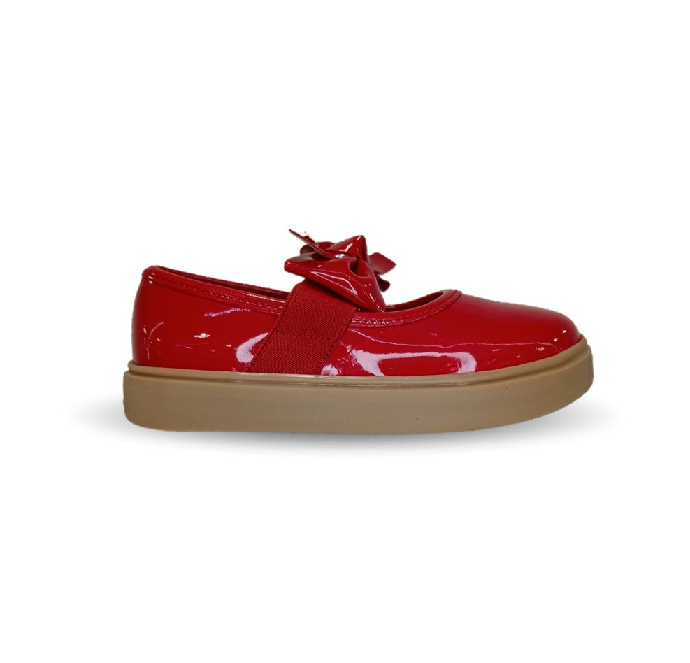 Zapato Casual con elástico Chabelo 881 Charol Rojo para niña
