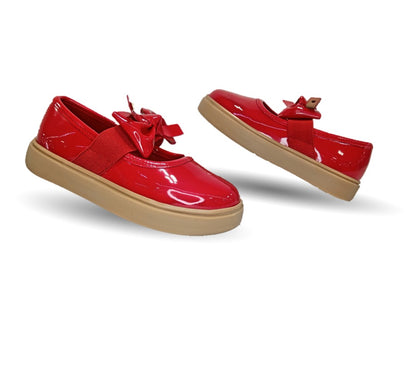 Zapato Casual con elástico Chabelo 881 Charol Rojo para niña