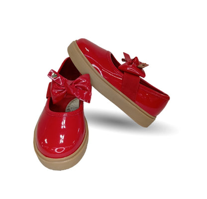 Zapato Casual con elástico Chabelo 881 Charol Rojo para niña
