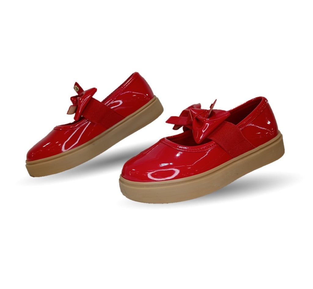Zapato Casual con elástico Chabelo 881 Charol Rojo para niña