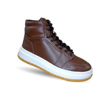 Tenis tipo Bota con agujetas Chabelo 890 Cogñac para niño