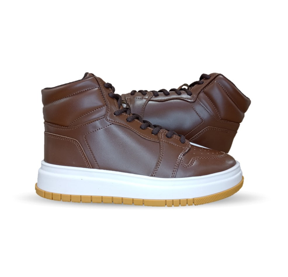 Tenis tipo Bota con agujetas Chabelo 890 Cogñac para niño