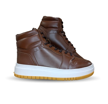 Tenis tipo Bota con agujetas Chabelo 890 Cogñac para niño