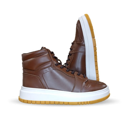 Tenis tipo Bota con agujetas Chabelo 890 Cogñac para niño