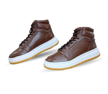 Tenis tipo Bota con agujetas Chabelo 890 Cogñac para niño