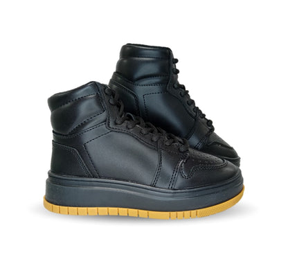 Tenis tipo Bota con agujetas Chabelo 890 Negro para niño