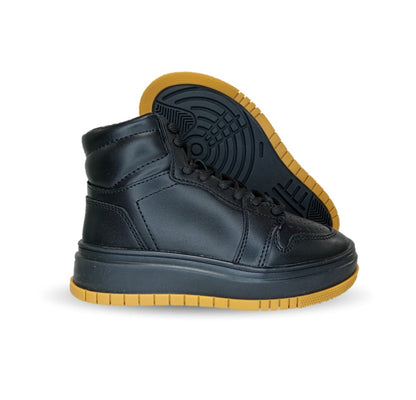 Tenis tipo Bota con agujetas Chabelo 890 Negro para niño