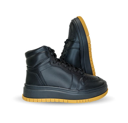 Tenis tipo Bota con agujetas Chabelo 890 Negro para niño