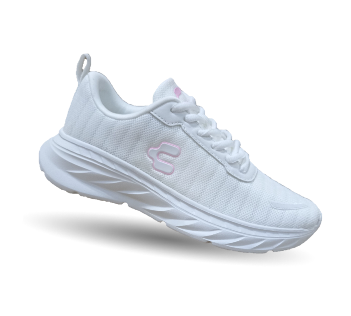 Tenis deportivo Charly 3022 Blanco/Rosa para mujer