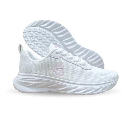 Tenis deportivo Charly 3022 Blanco/Rosa para mujer
