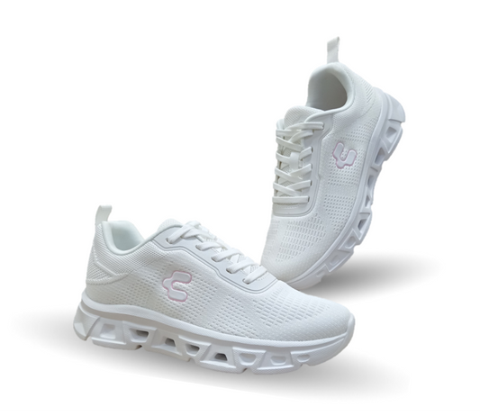 Tenis Deportivo Charly 3274 Blanco/Rosa para mujer