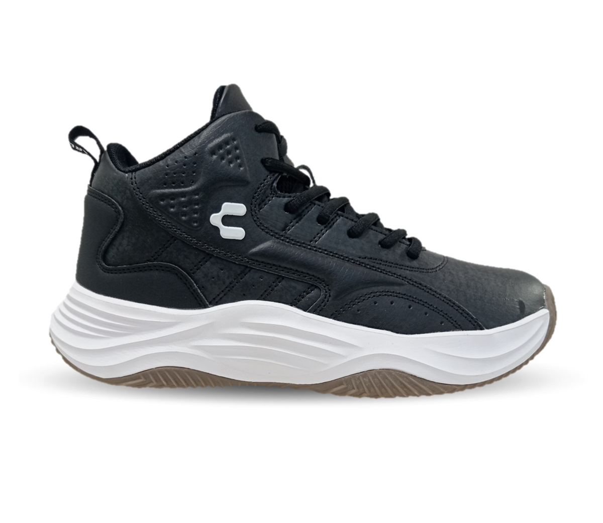 Tenis tipo Bota Deportivo Charly 8198 Negro/Blanco para hombre