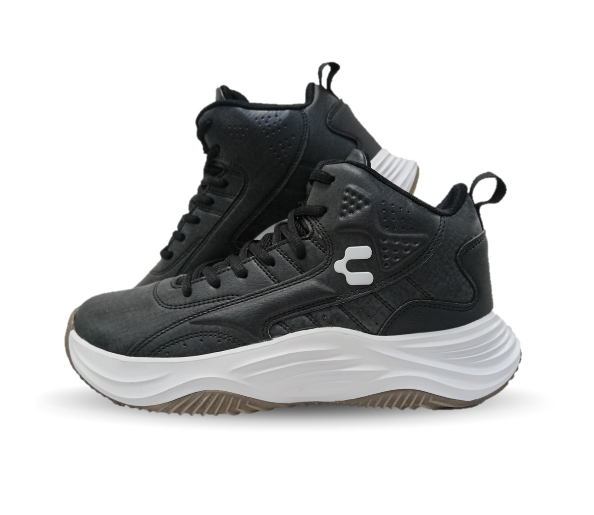 Tenis tipo Bota Deportivo Charly 8198 Negro/Blanco para hombre