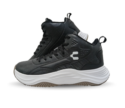 Tenis tipo Bota Deportivo Charly 8198 Negro/Blanco para hombre