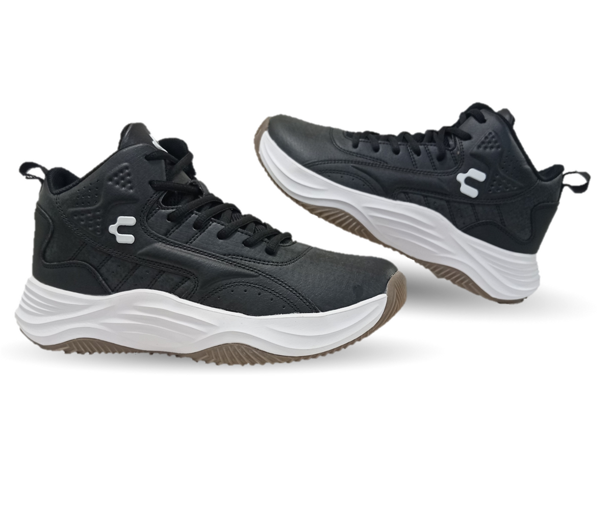 Tenis tipo Bota Deportivo Charly 8198 Negro/Blanco para hombre