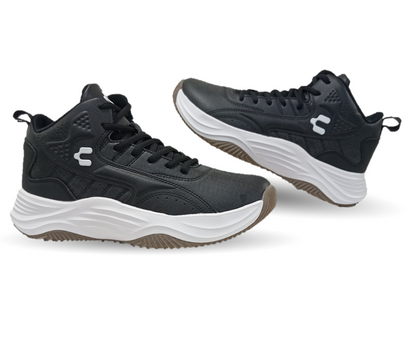 Tenis tipo Bota Deportivo Charly 8198 Negro/Blanco para hombre