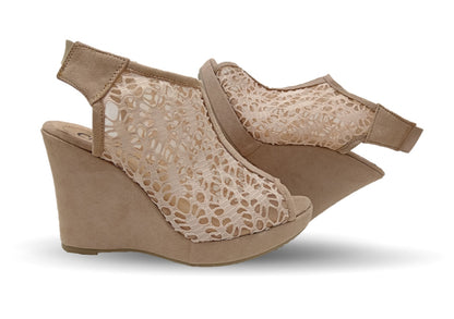 Sandalia Casual de moda con tacón alto Lady Christian 701 Arena para mujer