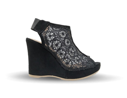 Sandalia Casual de moda con tacón alto Lady Christian 701 Negro para mujer