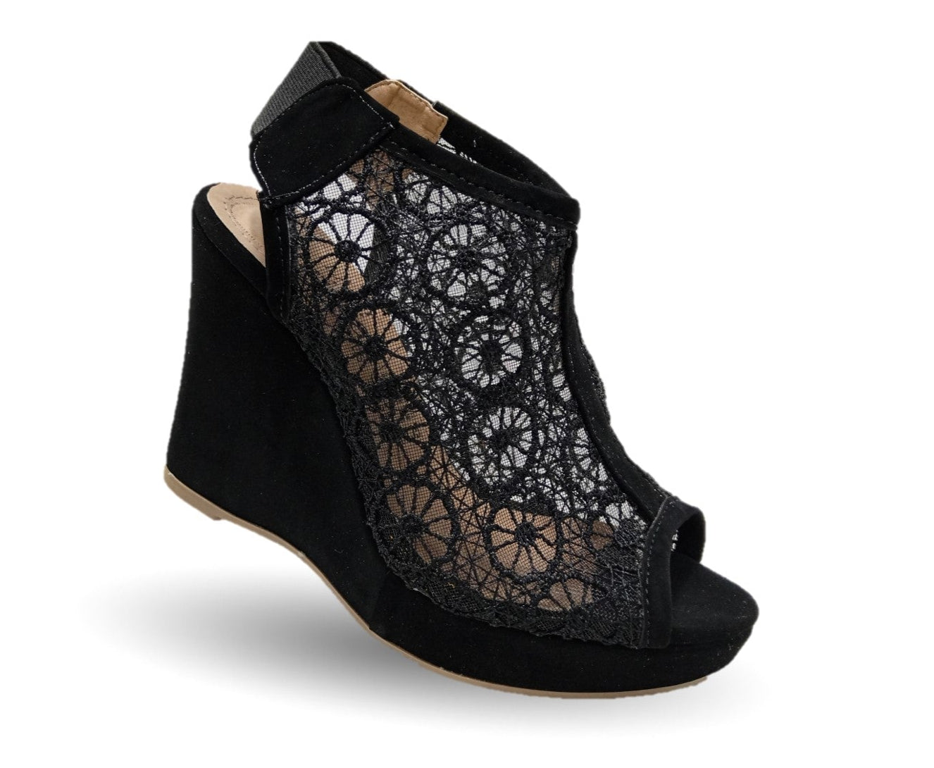 Sandalia Casual de moda con tacón alto Lady Christian 701 Negro para mujer