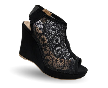 Sandalia Casual de moda con tacón alto Lady Christian 701 Negro para mujer