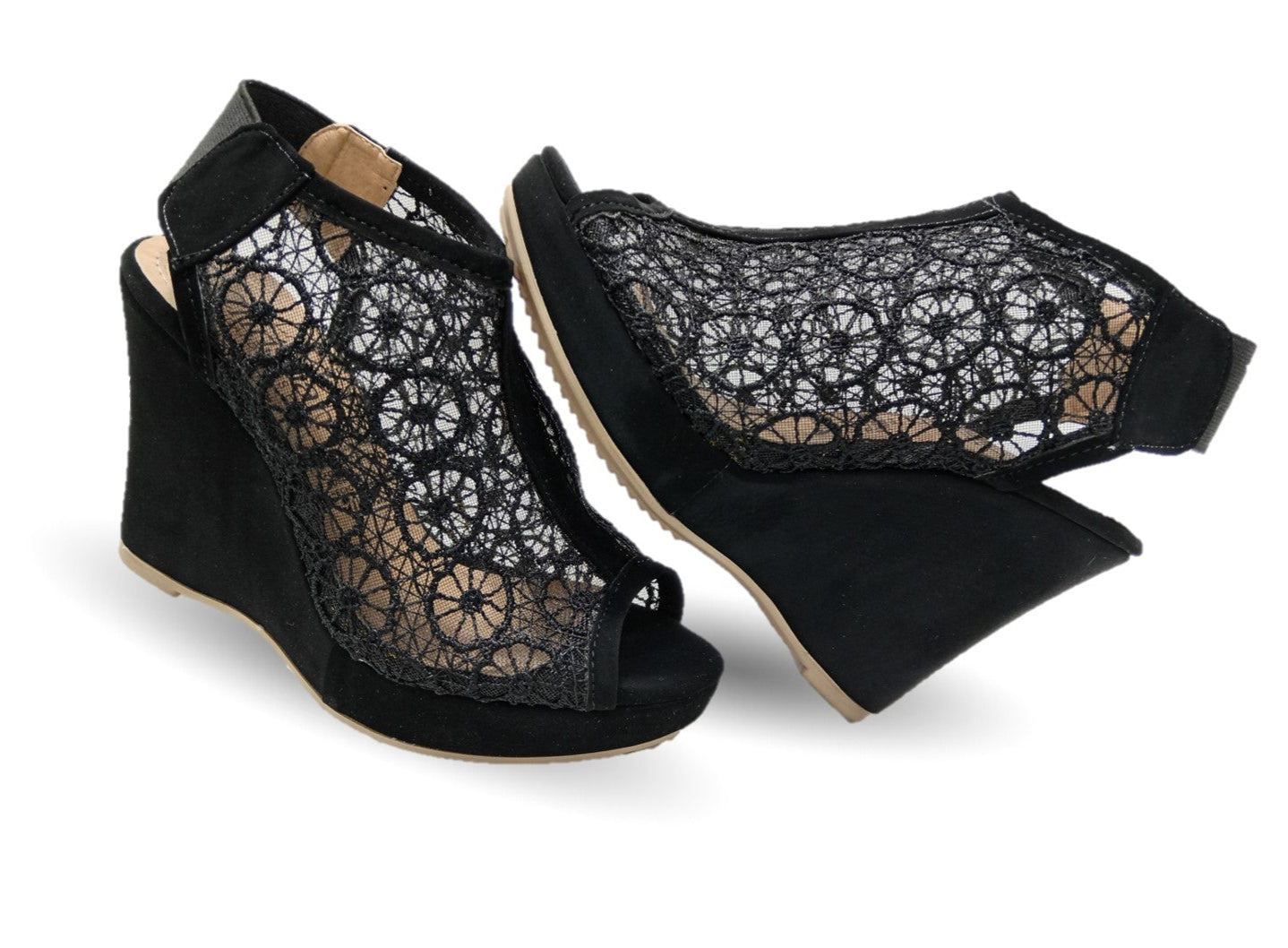 Sandalia Casual de moda con tacón alto Lady Christian 701 Negro para mujer