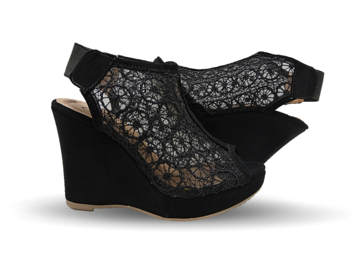 Sandalia Casual de moda con tacón alto Lady Christian 701 Negro para mujer