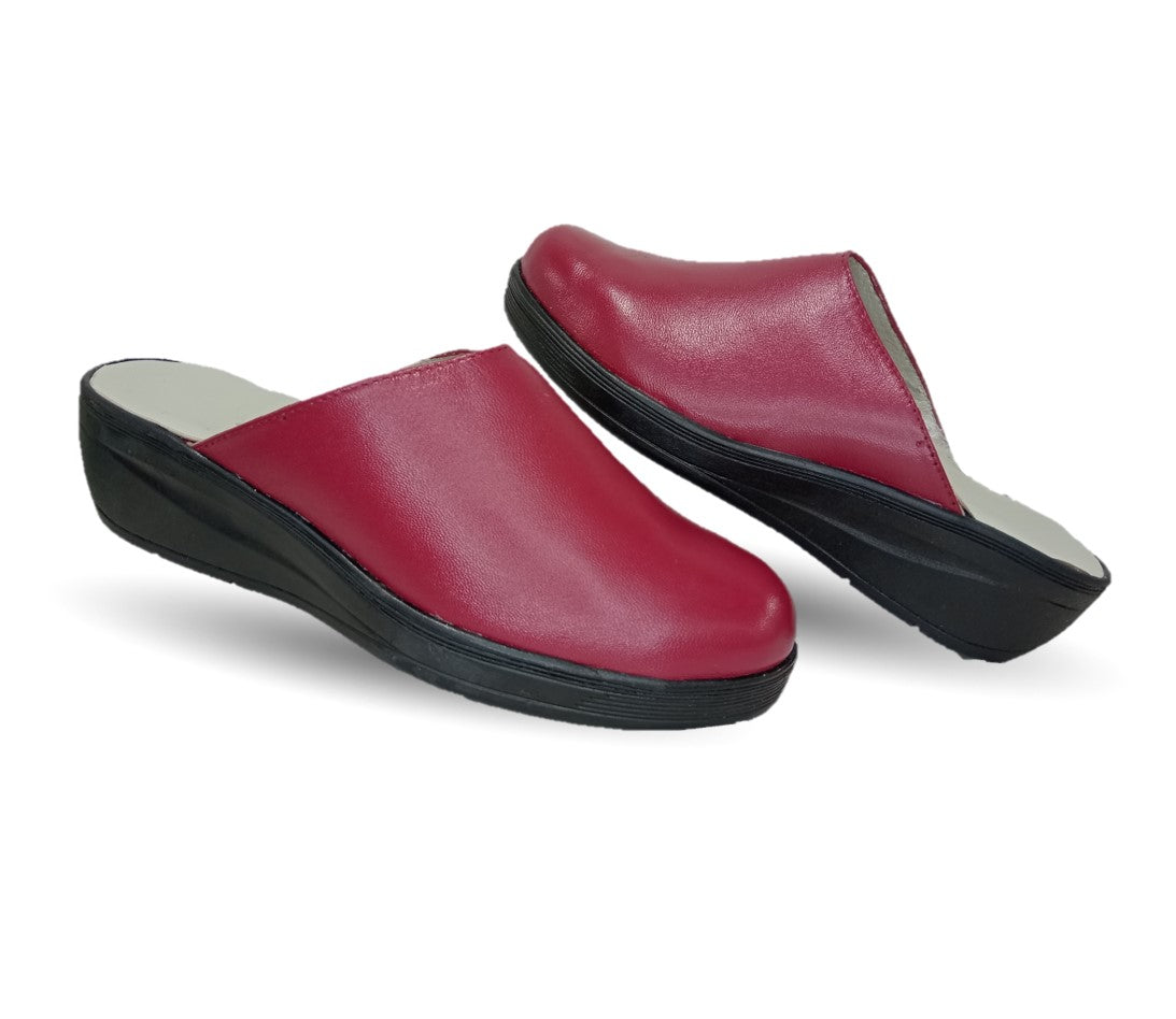 Zapato tipo sueco de Confort y Casual de piel de cabra Cielo 60 Cereza para mujer
