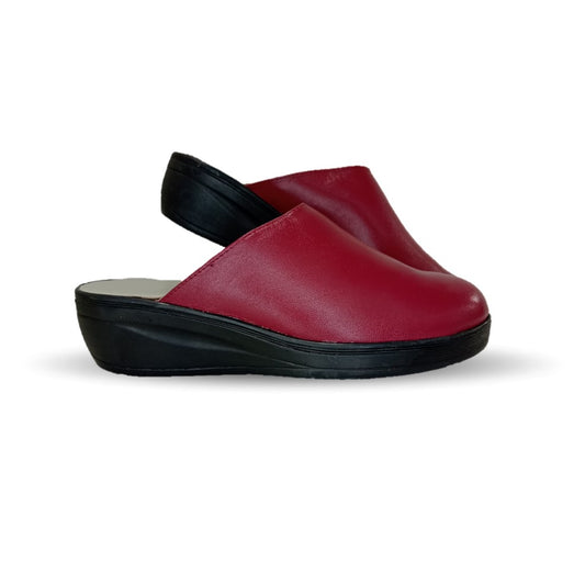 Zapato tipo sueco de Confort y Casual de piel de cabra Cielo 60 Cereza para mujer