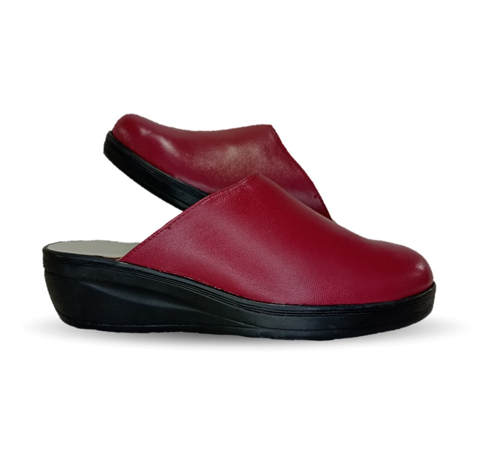 Zapato tipo sueco de Confort y Casual de piel de cabra Cielo 60 Cereza para mujer