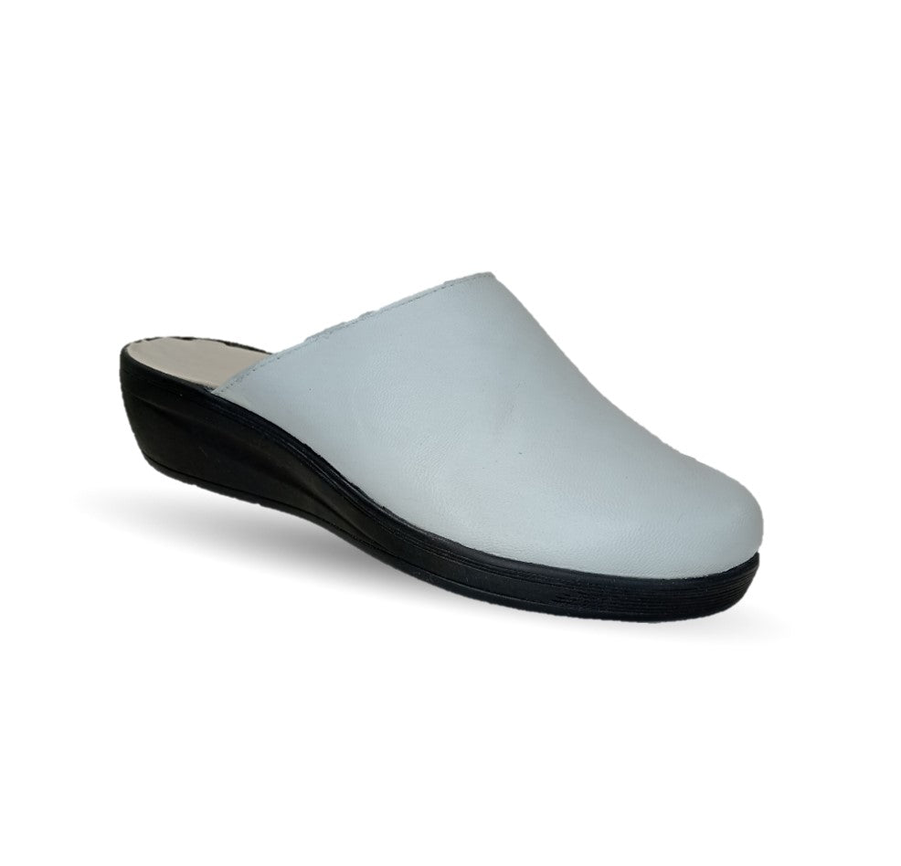 Zapato tipo sueco de Confort y Casual de piel de cabra Cielo 60 Hueso para mujer