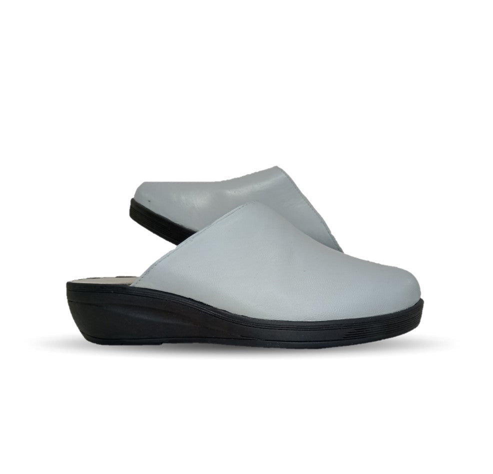 Zapato tipo sueco de Confort y Casual de piel de cabra Cielo 60 Hueso para mujer