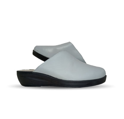 Zapato tipo sueco de Confort y Casual de piel de cabra Cielo 60 Hueso para mujer
