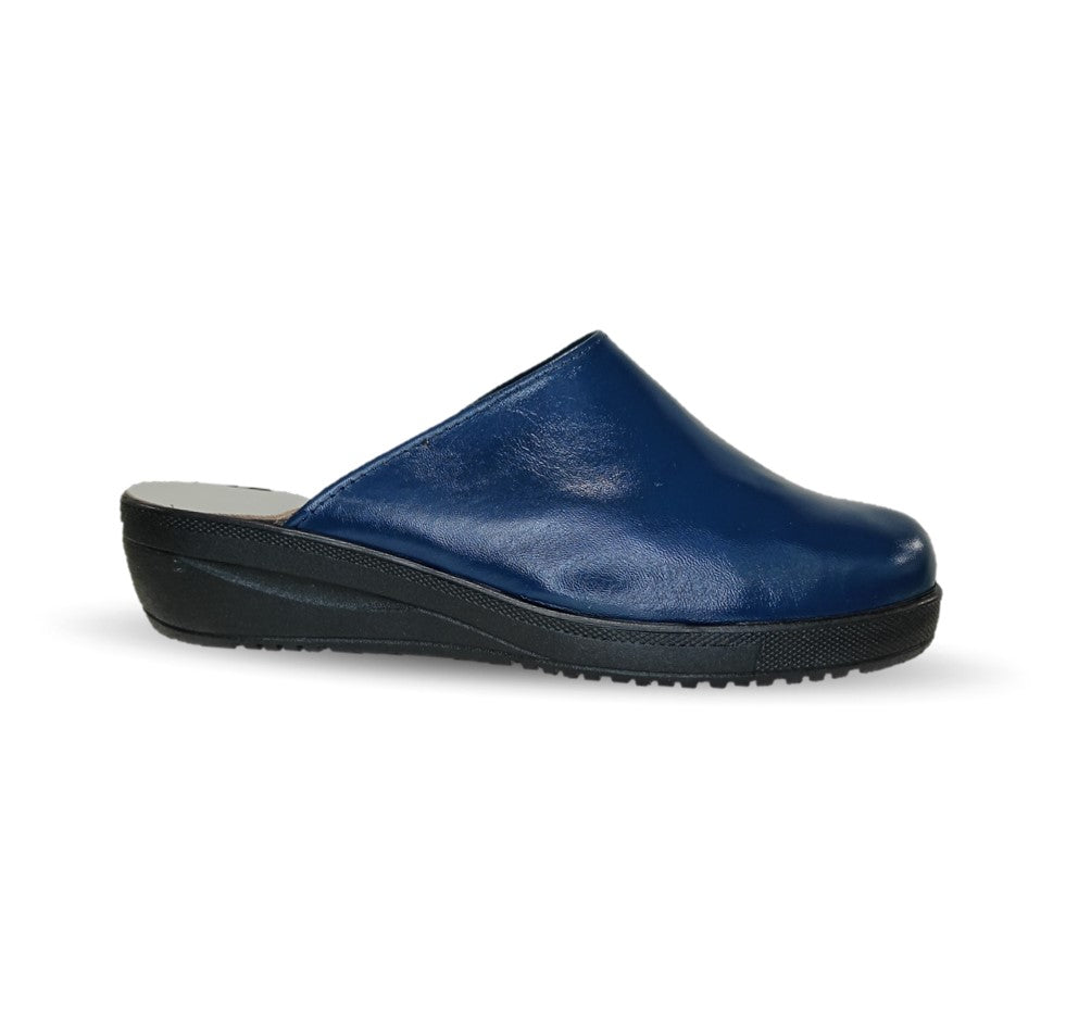 Zapato tipo sueco de Confort y Casual de piel de cabra Cielo 60 Azul Marino para mujer