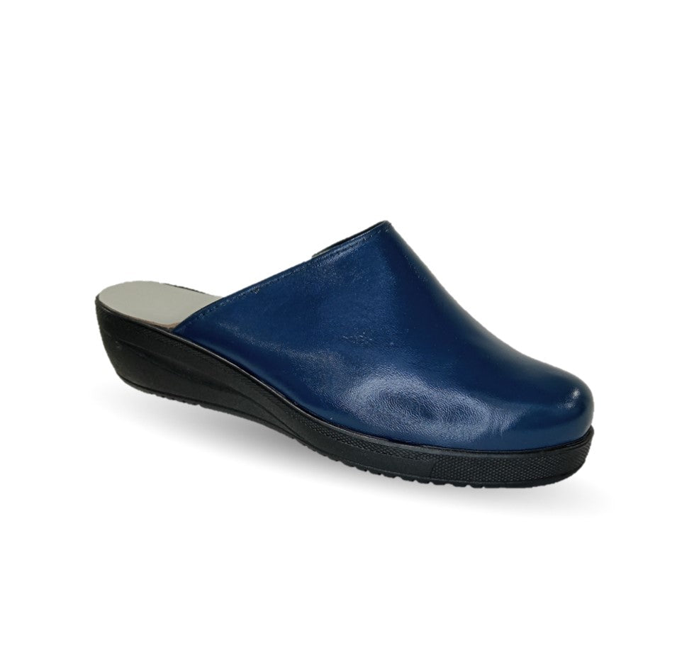 Zapato tipo sueco de Confort y Casual de piel de cabra Cielo 60 Azul Marino para mujer