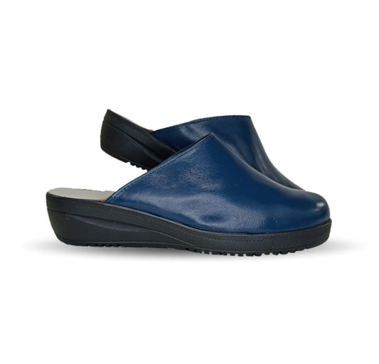Zapato tipo sueco de Confort y Casual de piel de cabra Cielo 60 Azul Marino para mujer