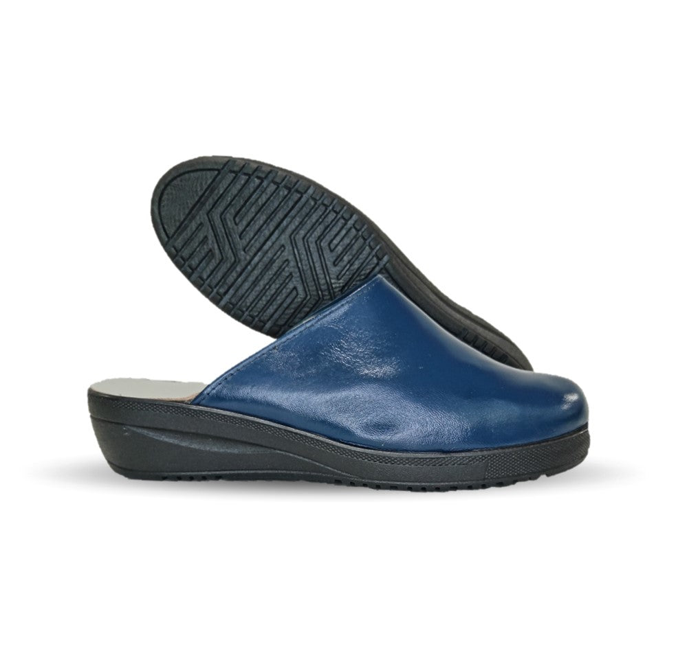 Zapato tipo sueco de Confort y Casual de piel de cabra Cielo 60 Azul Marino para mujer
