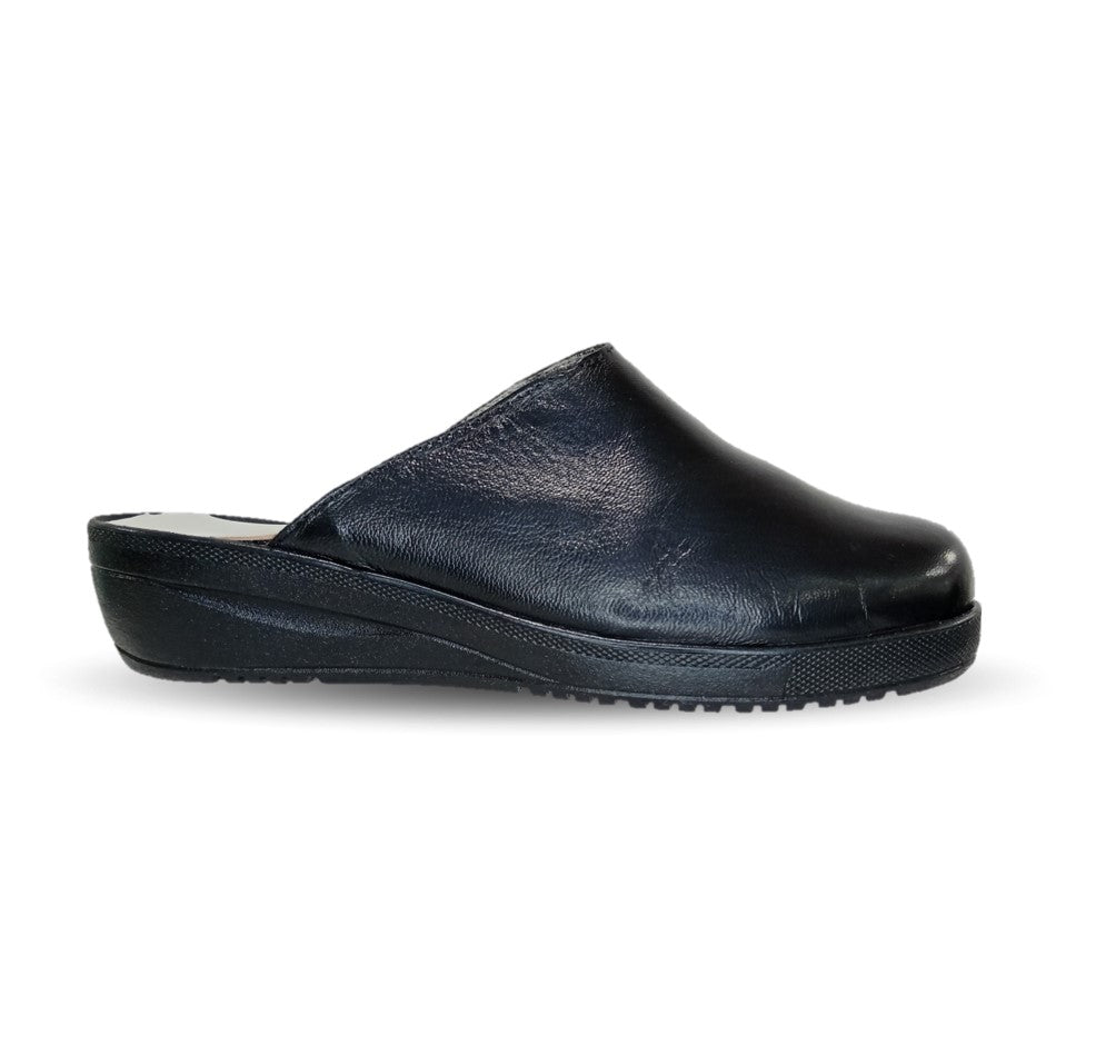 Zapato tipo sueco de Confort y Casual de piel de cabra Cielo 60 Negro para mujer