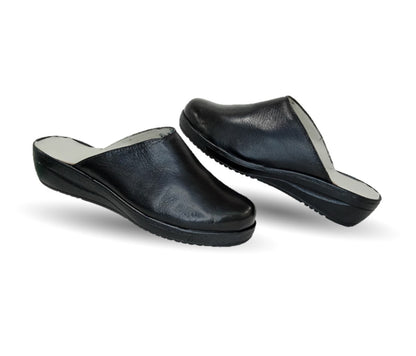 Zapato tipo sueco de Confort y Casual de piel de cabra Cielo 60 Negro para mujer