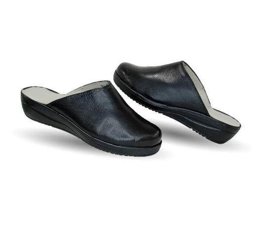 Zapato tipo sueco de Confort y Casual de piel de cabra Cielo 60 Negro para mujer