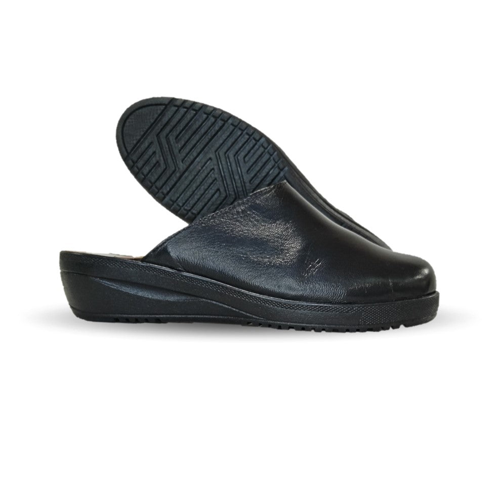 Zapato tipo sueco de Confort y Casual de piel de cabra Cielo 60 Negro para mujer