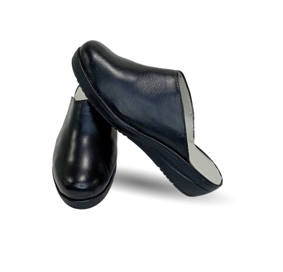 Zapato tipo sueco de Confort y Casual de piel de cabra Cielo 60 Negro para mujer