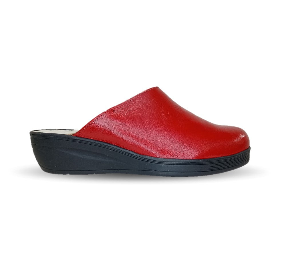 Zapato tipo sueco de Confort y Casual de piel de cabra Cielo 60 Rojo para mujer