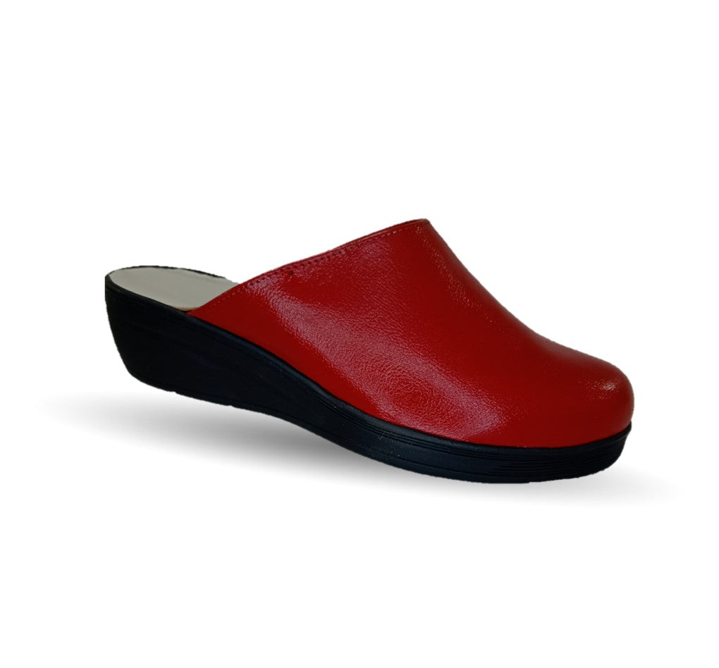 Zapato tipo sueco de Confort y Casual de piel de cabra Cielo 60 Rojo para mujer