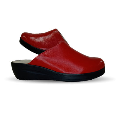 Zapato tipo sueco de Confort y Casual de piel de cabra Cielo 60 Rojo para mujer