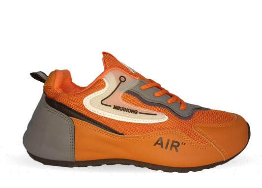 Tenis Deportivo de inyección Click 40303 Gris/Naranja para hombre